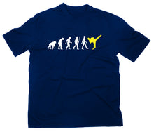 Lade das Bild in den Galerie-Viewer, Styletex23 T-Shirt Herren Karate Fun Evolution of Man, navy, XXL