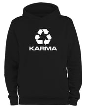 Lade das Bild in den Galerie-Viewer, Styletex23 Kapuzenpullover Karma Recyling Symbol, schwarz XXL