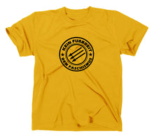 Lade das Bild in den Galerie-Viewer, Styletex23 T-Shirt Herren Kein Fußbreit dem Faschismus Logo, gelb, XXL