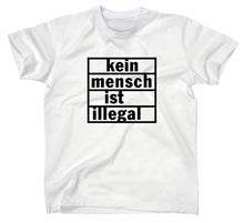 Lade das Bild in den Galerie-Viewer, Styletex23 T-Shirt Herren Kein Mensch ist illegal, weiss, XXL