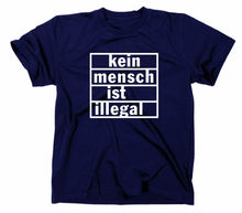 Lade das Bild in den Galerie-Viewer, Styletex23 T-Shirt Herren Kein Mensch ist illegal, navy, XXL