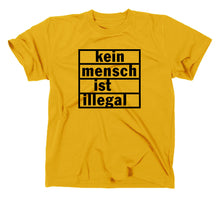 Lade das Bild in den Galerie-Viewer, Styletex23 T-Shirt Herren Kein Mensch ist illegal, gelb, XXL