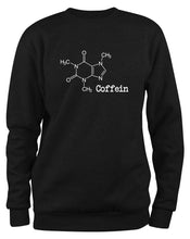Lade das Bild in den Galerie-Viewer, Styletex23 Sweatshirt Koffein Coffein Molekül, schwarz XXL