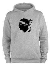 Lade das Bild in den Galerie-Viewer, Styletex23 Kapuzenpullover Korsika Flagge, XXL grau