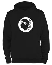 Lade das Bild in den Galerie-Viewer, Styletex23 Kapuzenpullover Korsika Flagge, schwarz XXL