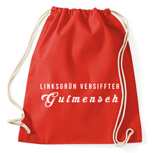 Lade das Bild in den Galerie-Viewer, Linksgrün versiffter Gutmensch Turnbeutel Sportbeutel Gym Bag, red