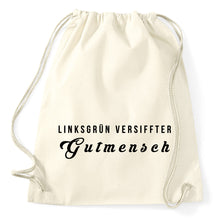 Lade das Bild in den Galerie-Viewer, Linksgrün versiffter Gutmensch Turnbeutel Sportbeutel Gym Bag, natur