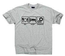 Lade das Bild in den Galerie-Viewer, Styletex23 T-Shirt Herren Eat Sleep Engineer Fun, sport grey, XXL