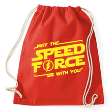 Lade das Bild in den Galerie-Viewer, May the Speed Force Be With You Fun Fan Turnbeutel, Aufdruck, red