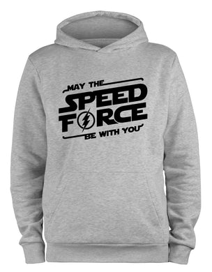 Styletex23 Kapuzenpullover May The Speed Force Be With You Fun, XXL grau