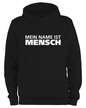 Lade das Bild in den Galerie-Viewer, Styletex23 Kapuzenpullover Mein Name ist Mensch, schwarz XXL