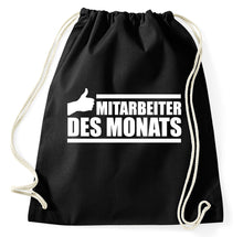 Lade das Bild in den Galerie-Viewer, Styletex23 Turnbeutel Mitarbeiter des Monats, schwarz