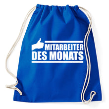 Lade das Bild in den Galerie-Viewer, Styletex23 Turnbeutel Mitarbeiter des Monats, royalblue
