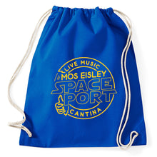 Lade das Bild in den Galerie-Viewer, Mos Eisley Space Port Bar Live Music Band Fun Fan Logo Turnbeutel, royalblue