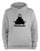 Lade das Bild in den Galerie-Viewer, Styletex23 Kapuzenpullover Namaste Faultier Sloth, XXL grau