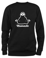 Lade das Bild in den Galerie-Viewer, Styletex23 Sweatshirt Namaste Faultier Sloth, schwarz XXL