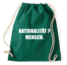 Lade das Bild in den Galerie-Viewer, Styletex23 Turnbeutel Nationalität Mensch, flaschengrün