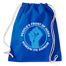Lade das Bild in den Galerie-Viewer, People's Front Of Judea Romani Ite Domum Logo Turnbeutel, royalblue