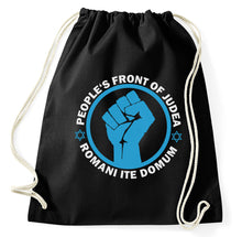 Lade das Bild in den Galerie-Viewer, People's Front Of Judea Romani Ite Domum Logo Turnbeutel, schwarz