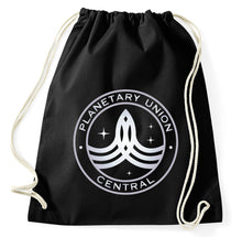 Lade das Bild in den Galerie-Viewer, Planetary Union Central Logo Fan Turnbeutel Sportbeutel Gym Bag, schwarz