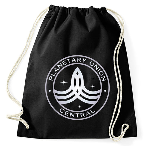 Planetary Union Central Logo Fan Turnbeutel Sportbeutel Gym Bag, schwarz