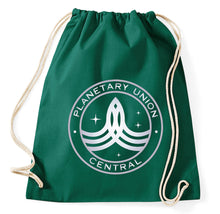 Lade das Bild in den Galerie-Viewer, Planetary Union Central Logo Fan Turnbeutel Sportbeutel Gym Bag, flaschengrün
