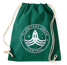 Lade das Bild in den Galerie-Viewer, Planetary Union Central Logo Fan Turnbeutel Sportbeutel Gym Bag, flaschengrün