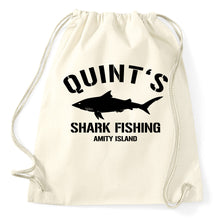 Lade das Bild in den Galerie-Viewer, Styletex23 Turnbeutel Quint's Shark Fishing Amity Island Jaws