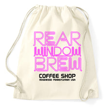 Lade das Bild in den Galerie-Viewer, Rear Windows Brew Logo Fan Cafe Bar Diner Turnbeutel, Aufdruck, natur