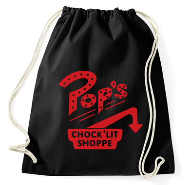 Pop's Chocklit Shop Logo Restaraunt Diner Fan Turnbeutel Gym Bag, schwarz