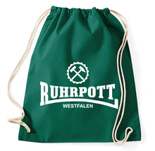 Lade das Bild in den Galerie-Viewer, Ruhrpott Westfalen Ruhrgebiet Turnbeutel Sportbeutel Gym Bag, flaschengrün