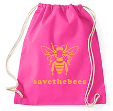 Lade das Bild in den Galerie-Viewer, Save the Bees Rettet die Bienen Turnbeutel Sportbeutel Gym Bag, pink