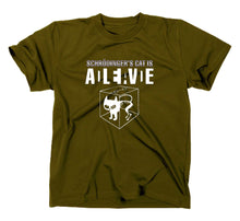 Lade das Bild in den Galerie-Viewer, Styletex23 T-Shirt Herren Schroedingers Cat Is Still Alive Dead, oliv, XXL