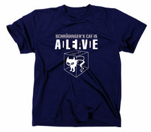 Lade das Bild in den Galerie-Viewer, Styletex23 T-Shirt Herren Schroedingers Cat Is Still Alive Dead, navy, XXL