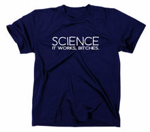 Lade das Bild in den Galerie-Viewer, Styletex23 T-Shirt Herren Science It Works Bitches Fun, navy, XXL