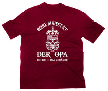 Lade das Bild in den Galerie-Viewer, Styletex23 T-Shirt Herren Seine Majestät der Opa Fun, maroon, XXL