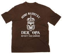 Lade das Bild in den Galerie-Viewer, Styletex23 T-Shirt Herren Seine Majestät der Opa Fun, braun, XXL