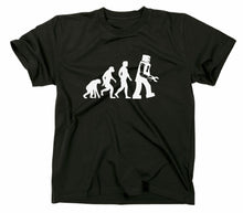 Lade das Bild in den Galerie-Viewer, Styletex23 T-Shirt Herren Something Somewhere Robot Evolution, Schwarz, XXL