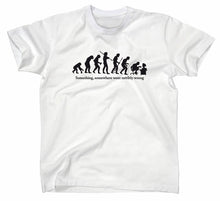 Lade das Bild in den Galerie-Viewer, Styletex23 T-Shirt Herren Something, Somewhere Fun, Evolution of Men Funshirt, weiss, XXL