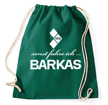 Lade das Bild in den Galerie-Viewer, Styletex23 Turnbeutel sonst fahre ich Barkas IFA, flaschengrün