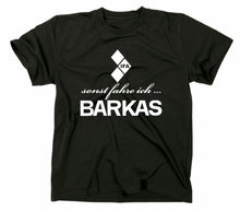 Lade das Bild in den Galerie-Viewer, Styletex23 T-Shirt Herren sonst fahre ich Barkas IFA Logo, schwarz, XXL