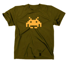 Lade das Bild in den Galerie-Viewer, Styletex23 T-Shirt Herren Space Invaders Retro Logo, Oliv, XXL