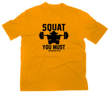 Lade das Bild in den Galerie-Viewer, Styletex23 T-Shirt Herren Squat You Must Dagobah Gym Fun, gelb, XXL
