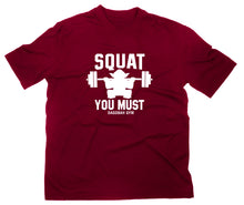 Lade das Bild in den Galerie-Viewer, Styletex23 T-Shirt Herren Squat You Must Dagobah Gym Fun, maroon, XXL