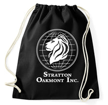 Lade das Bild in den Galerie-Viewer, Stratton Oakmont Inc Börse Logo Turnbeutel, Aufdruck, schwarz