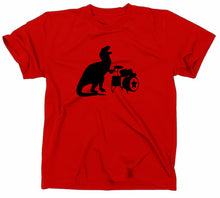 Lade das Bild in den Galerie-Viewer, Styletex23 T-Shirt Herren T Rex Dino Drummer Fun, Dinosaurier, rot, XXL