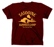 Lade das Bild in den Galerie-Viewer, Styletex23 T-Shirt Herren Tatooine Summer Camp Two Suns of Fun, maroon, XXL