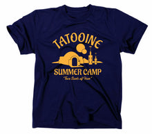 Lade das Bild in den Galerie-Viewer, Styletex23 T-Shirt Herren Tatooine Summer Camp Two Suns of Fun, navy, XXL
