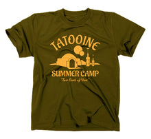 Lade das Bild in den Galerie-Viewer, Styletex23 T-Shirt Herren Tatooine Summer Camp Two Suns of Fun, oliv, XXL