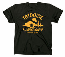 Lade das Bild in den Galerie-Viewer, Styletex23 T-Shirt Herren Tatooine Summer Camp Two Suns of Fun, schwarz, XXL